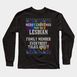 Merry Christmas from the Lesbian Family Member Long Sleeve T-Shirt